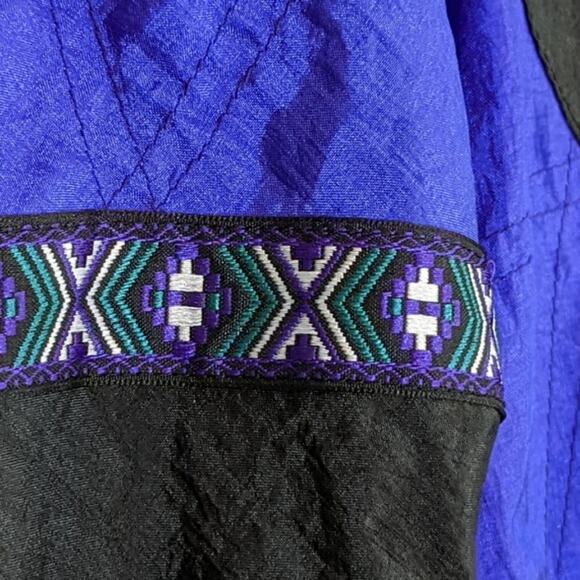 Bocoo windbreaker vintage 80s purple and black sz XL - Picture 6 of 10